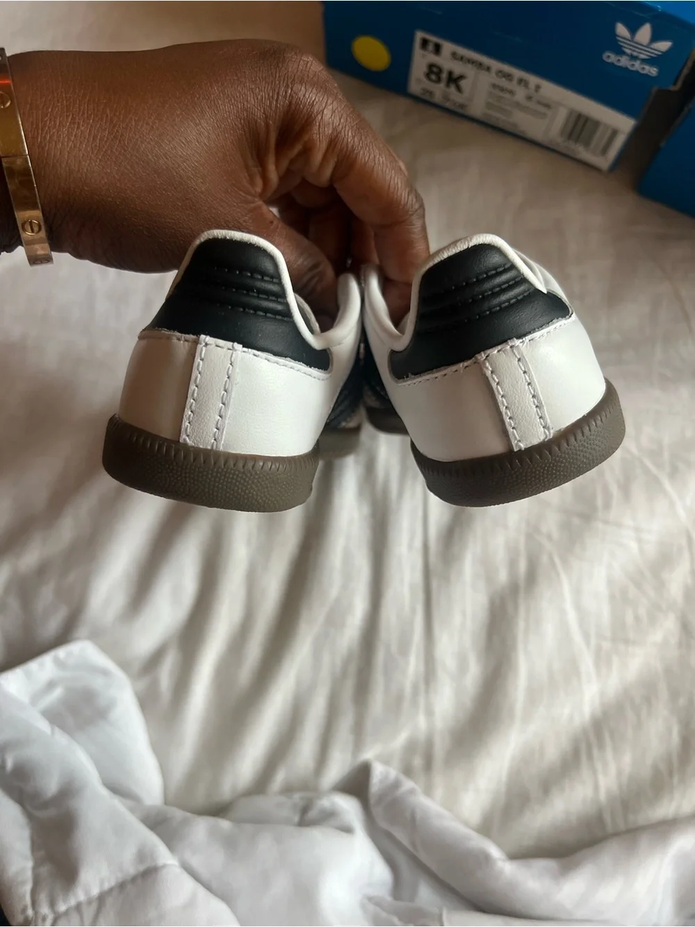 adidas Kids Samba OG Sneakers in Black & White